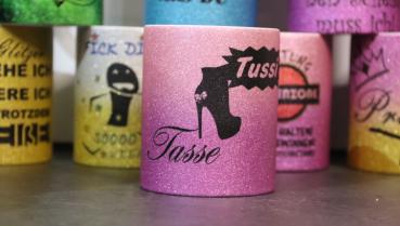 Weiße Tasse mit Spruch "Tussytasse mit Schuh"